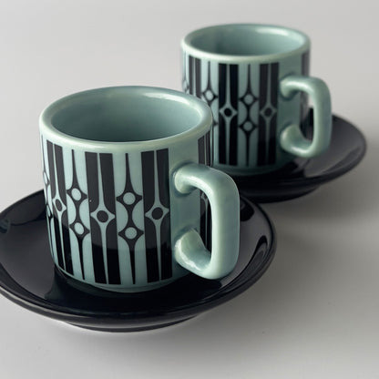 Hornsea エスプレッソカップ&ソーサー 2セット Geo