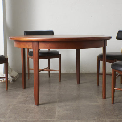 英国ヴィンテージ エクステンション ラウンドダイニングテーブル