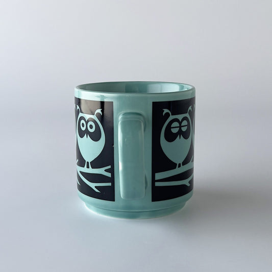 Hornsea x Magpie マグカップ  Owls on Branch Teal
