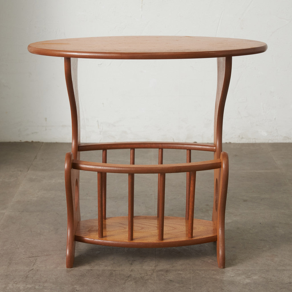 ヴィンテージ マガジンラック付き サイドテーブル