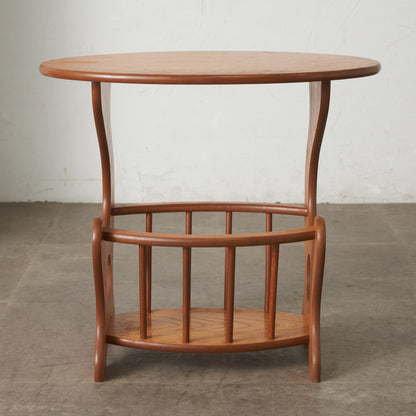 ヴィンテージ マガジンラック付き サイドテーブル