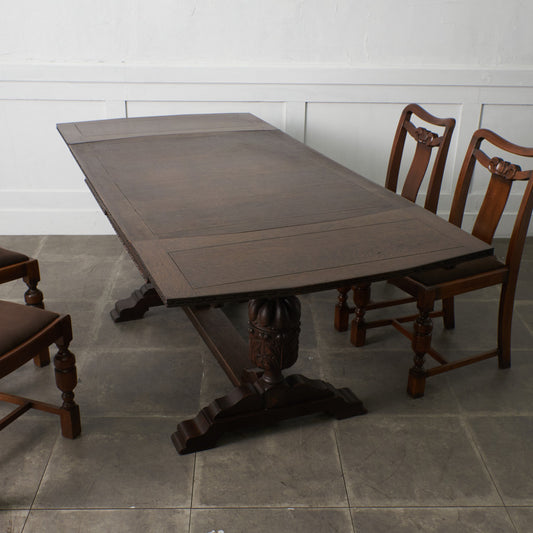 西欧アンティーク ドローリーフ ダイニングテーブル