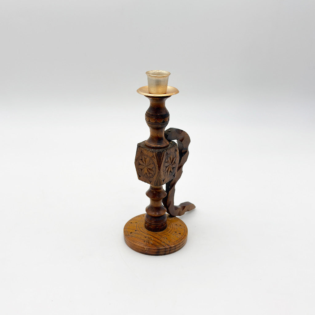 ヴィンテージ 木製 キャンドルスタンド