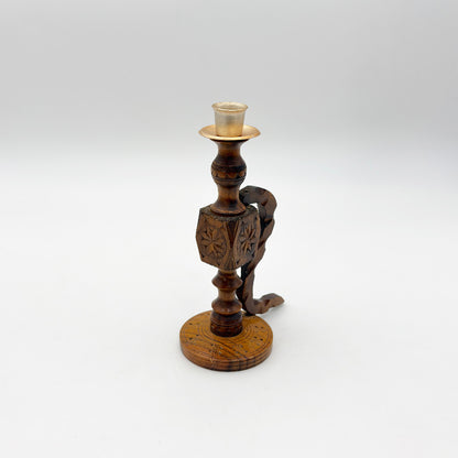 ヴィンテージ 木製 キャンドルスタンド