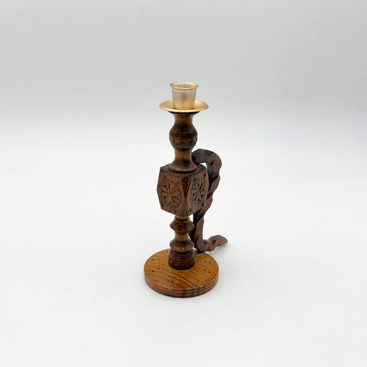 ヴィンテージ 木製 キャンドルスタンド