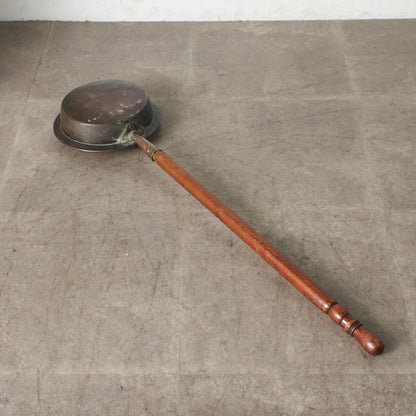 英国アンティーク 銅製 ベッドウォーミングパン