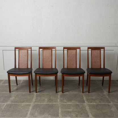 ケインバックチェア 4脚セット / 張替済