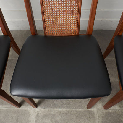 ケインバックチェア 4脚セット / 張替済