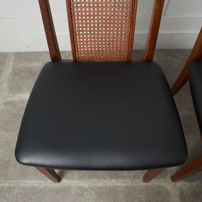 ケインバックチェア 4脚セット / 張替済