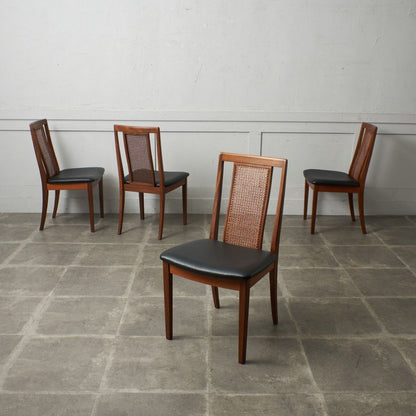 ケインバックチェア 4脚セット / 張替済