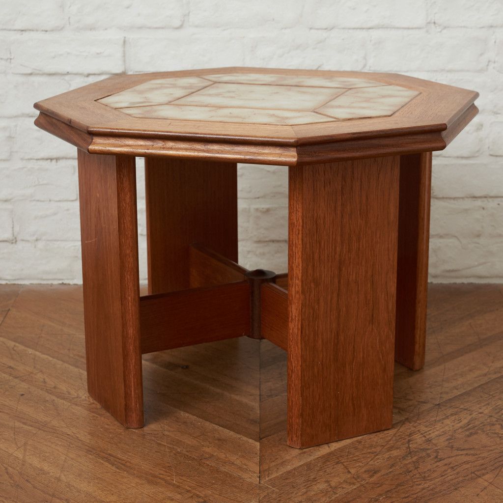 ヴィンテージ タイルトップ サイドテーブル