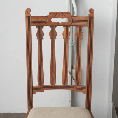 ストリップド加工 ダイニングチェア 2脚セット / 張替済