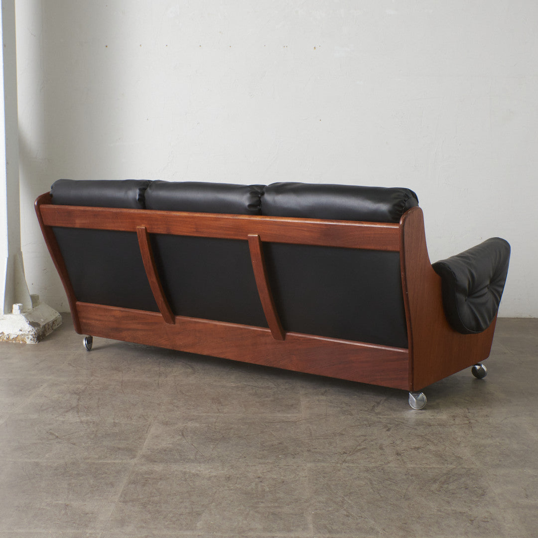 サドルシリーズ 3人掛けソファ / 張替済