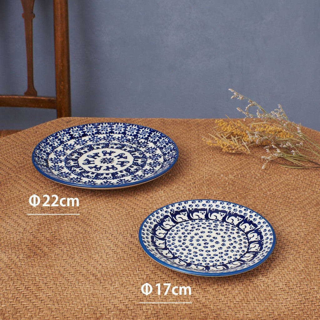 ポーリッシュポタリー プレート ネコ B 17cm