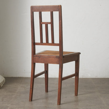 英国アンティーク 籐張りダイニングチェア