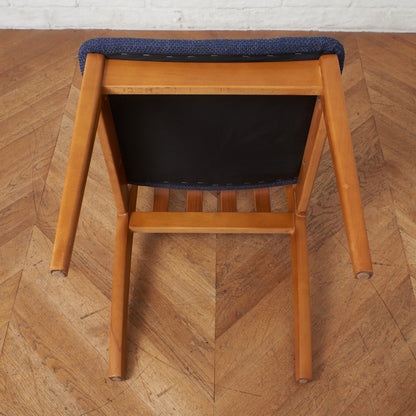 英国ヴィンテージ ダイニングチェア / 張替済