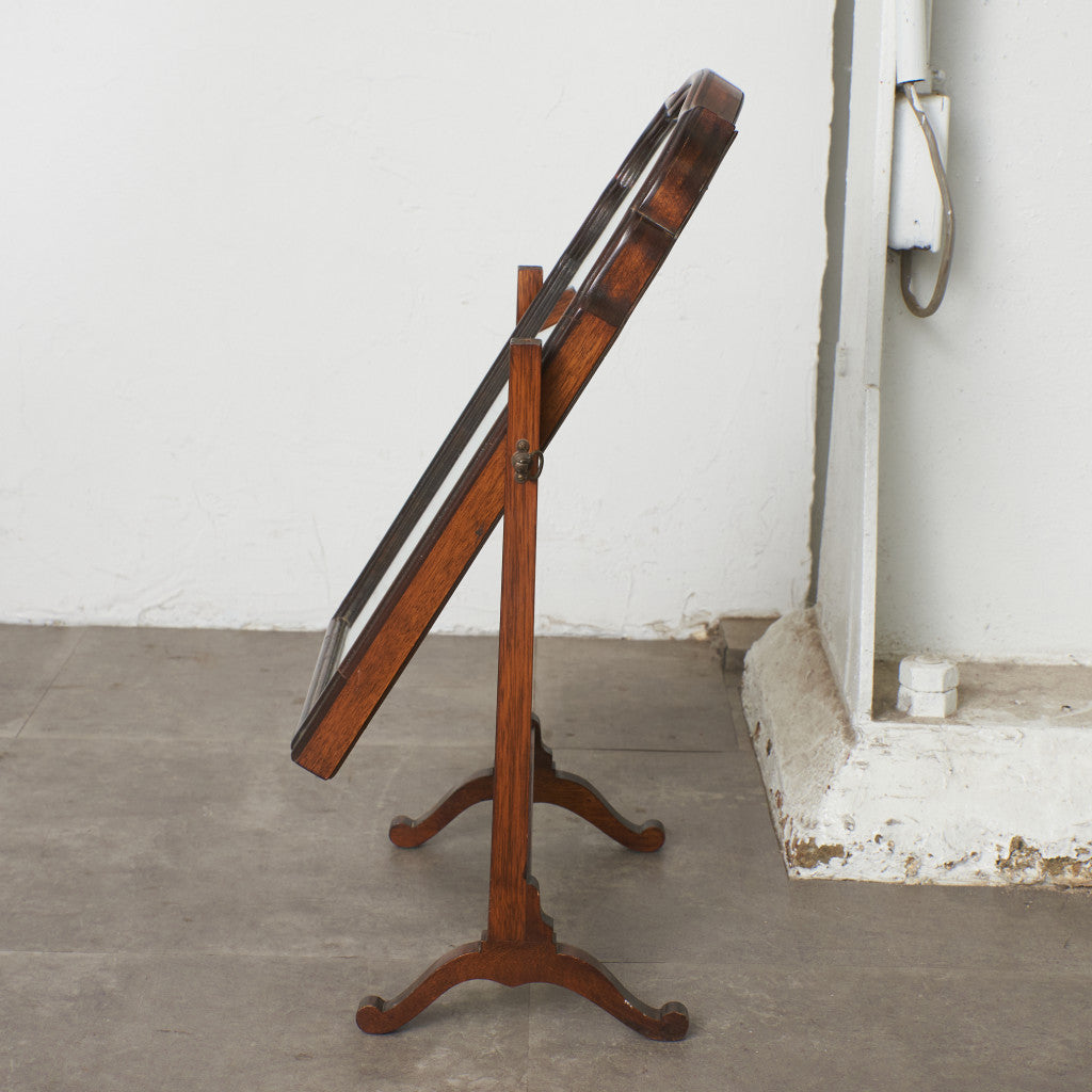 英国アンティーク マホガニー材 スタンドミラー