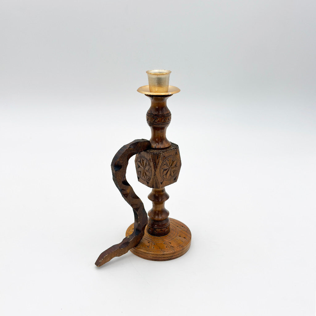 ヴィンテージ 木製 キャンドルスタンド