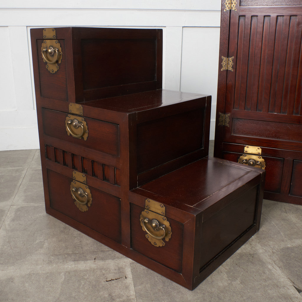 李朝家具様式 両面型 階段箪笥