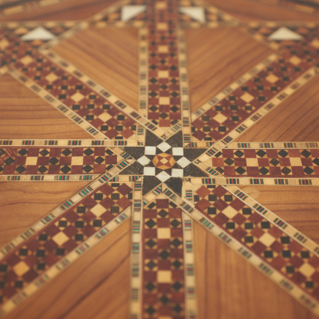 シリア製 寄木細工 サイドテーブル