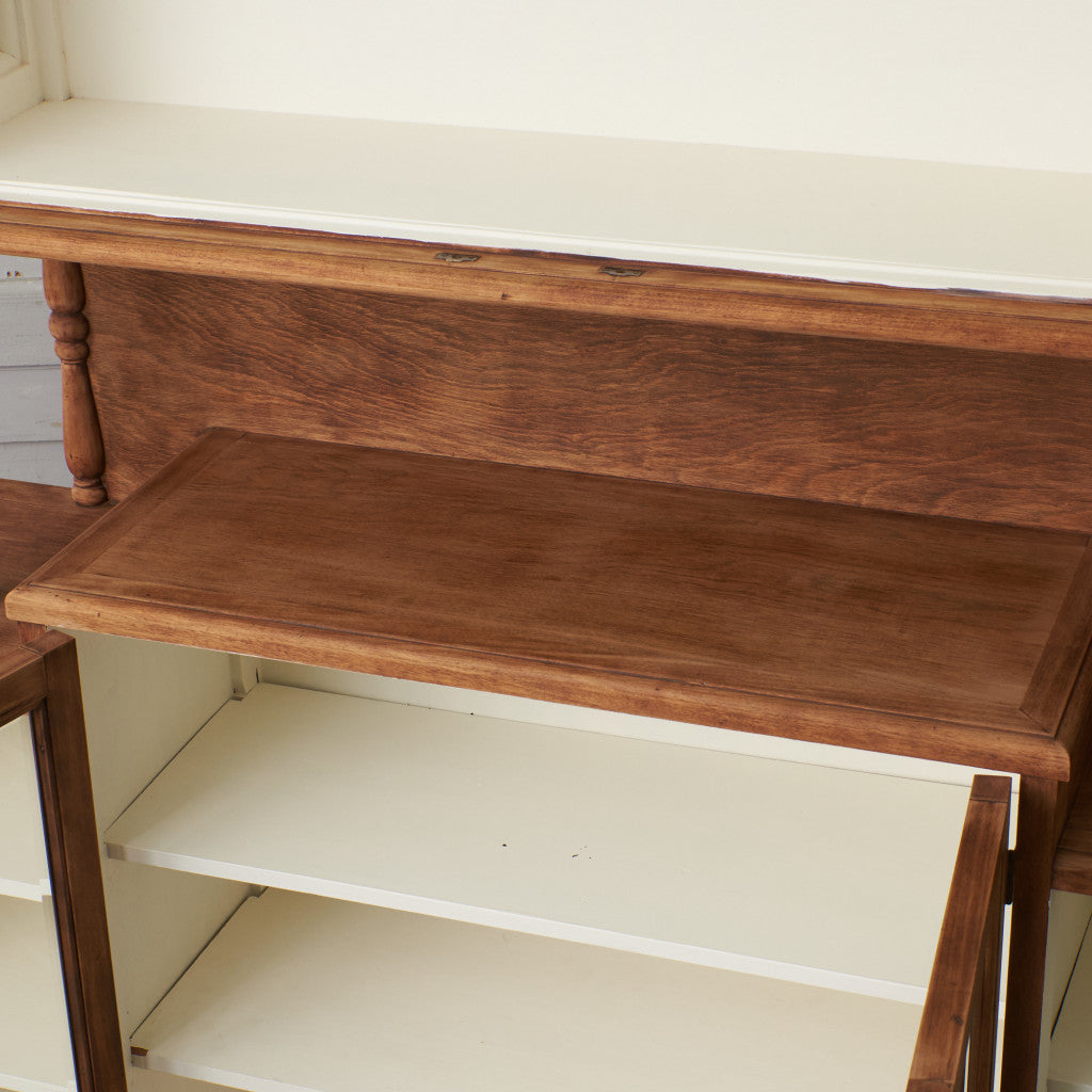 アンティーク ストリップド加工 ガラスキャビネット