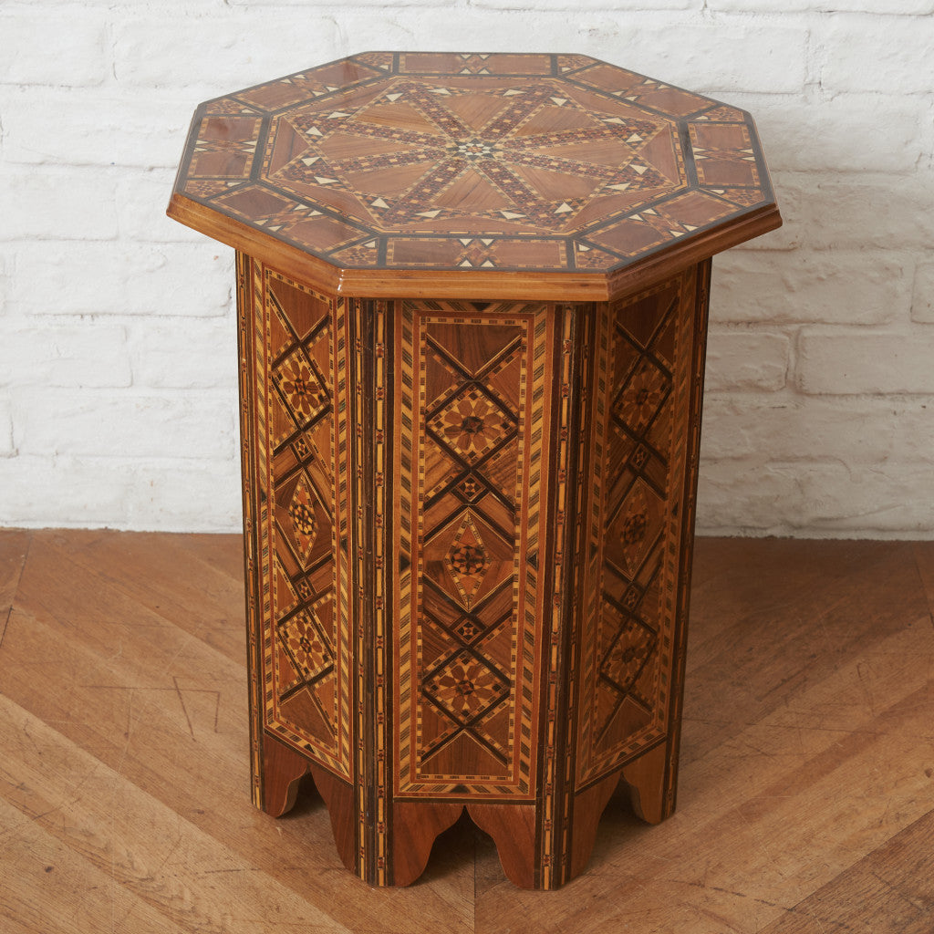 シリア製 寄木細工 サイドテーブル