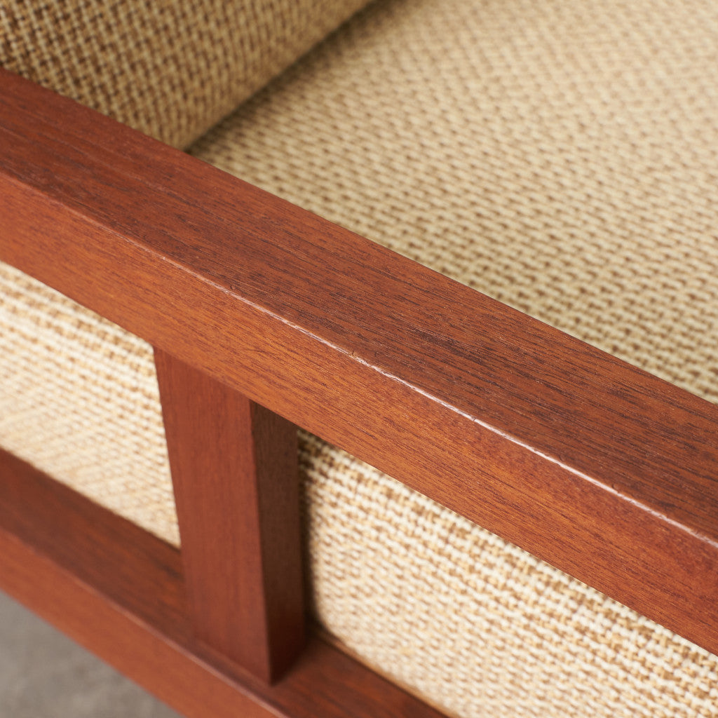 ヴィンテージ チーク材 3人掛けソファ