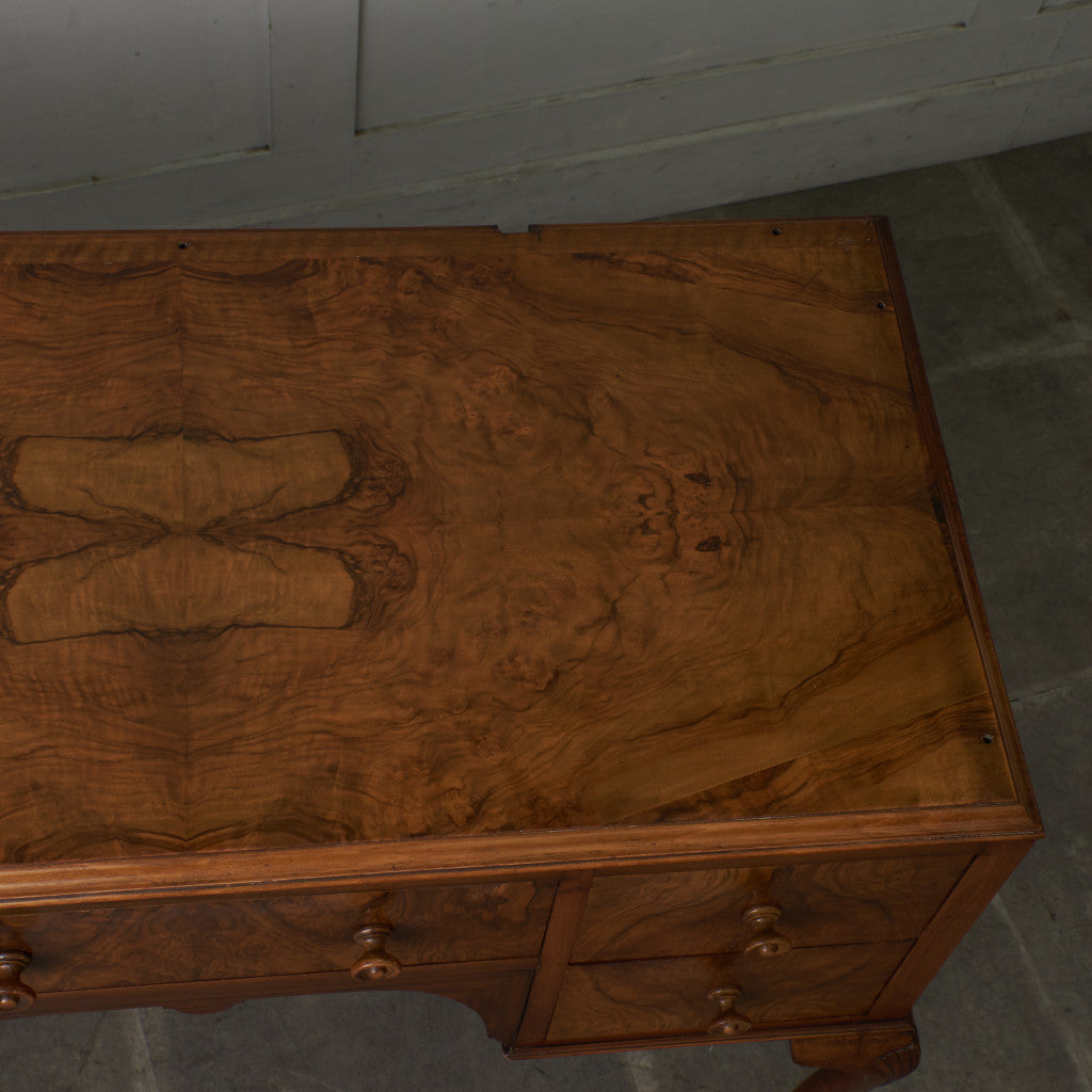 アンティーク ウォールナット材 両袖デスク