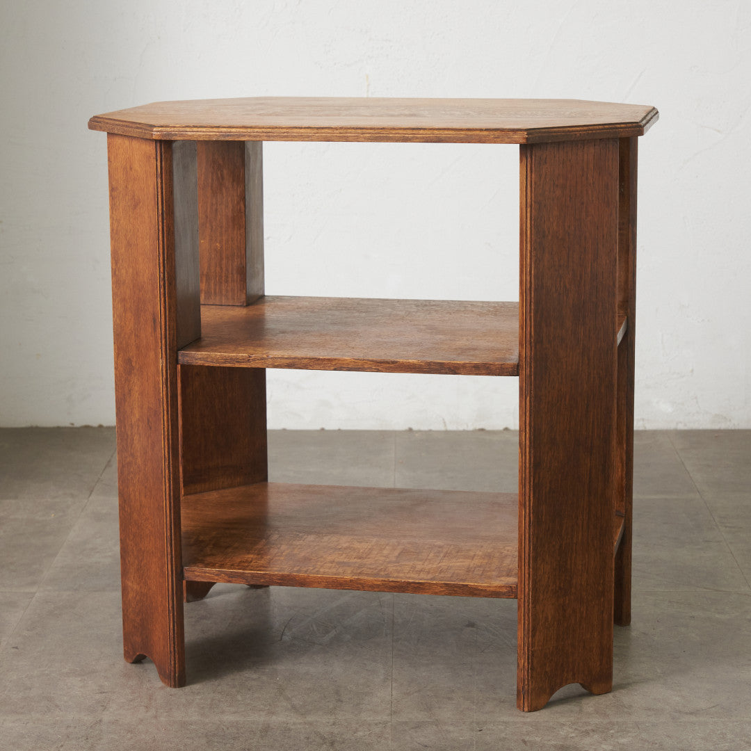 英国アンティーク アールデコ様式 オーク材サイドテーブル