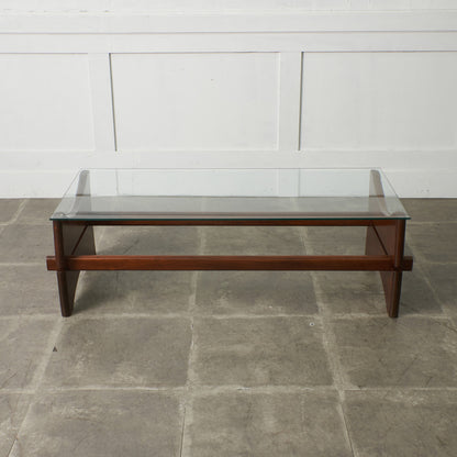 ヴィンテージ ガラストップ コーヒーテーブル