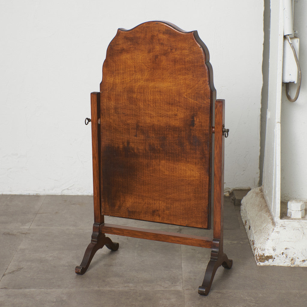 英国アンティーク マホガニー材 スタンドミラー