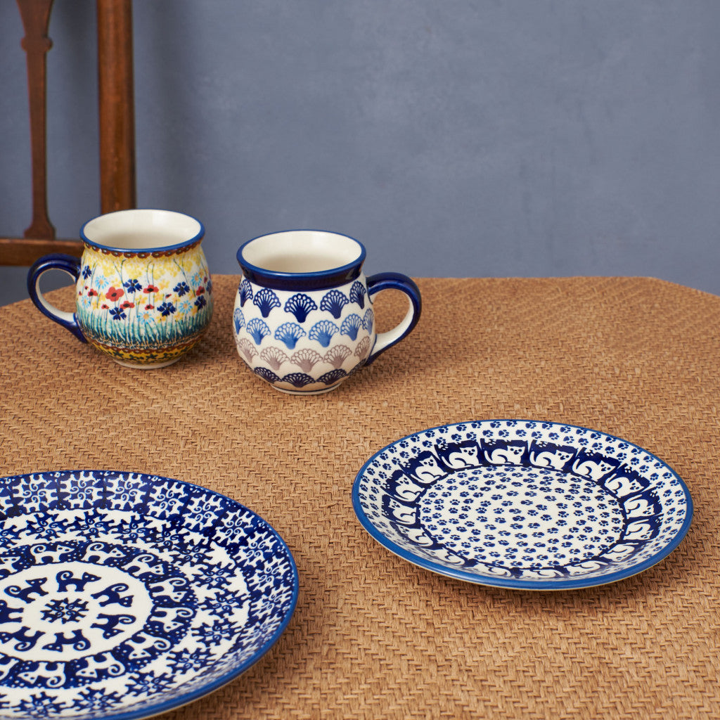 ポーリッシュポタリー プレート ネコ B 17cm