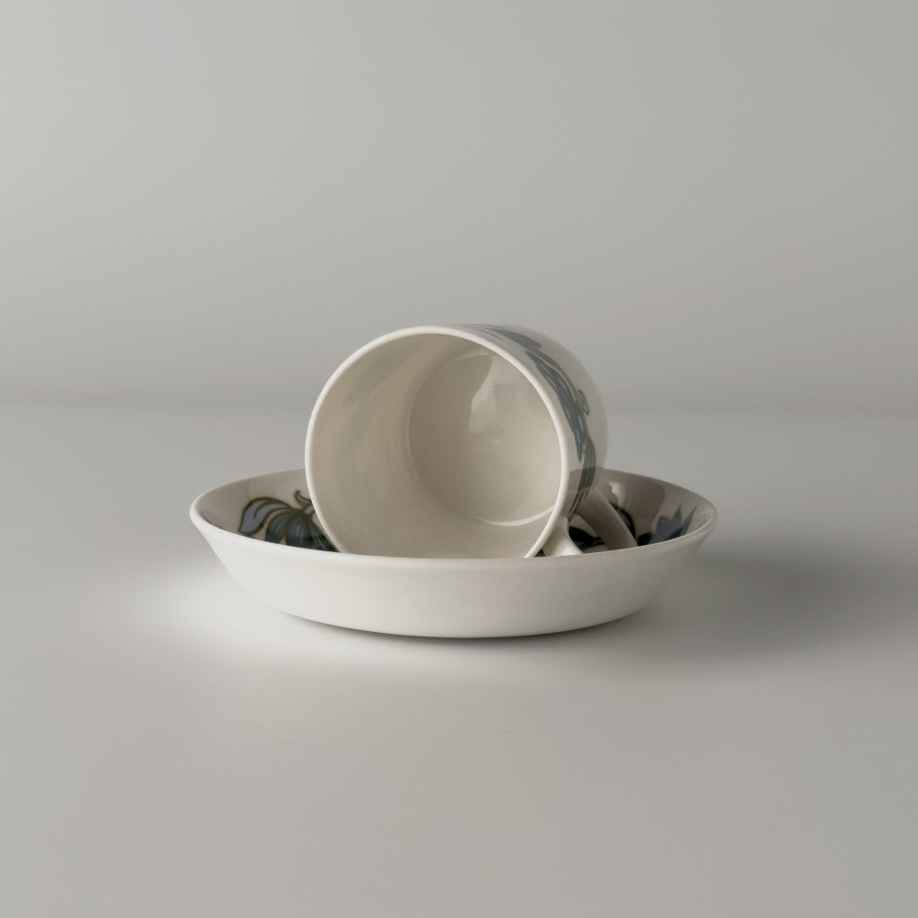 ART NOUVEAU アールヌーボー ブルー カップ＆ソーサー