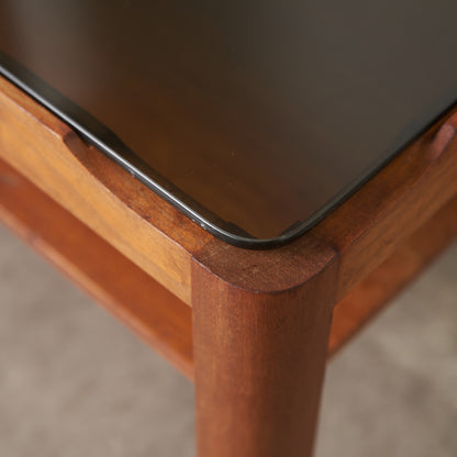 ヴィンテージ スモークガラストップ コーヒーテーブル