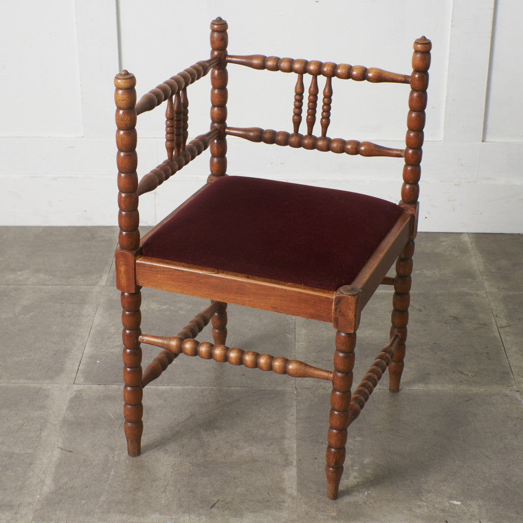 英国アンティーク ボビンフレームコーナーチェア