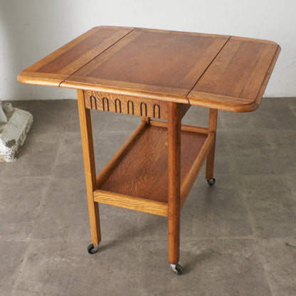 英国アンティーク ドロップリーフ ティートローリー