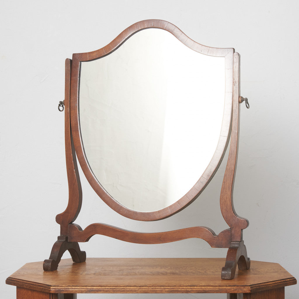 英国アンティーク マホガニー材 スタンドミラー