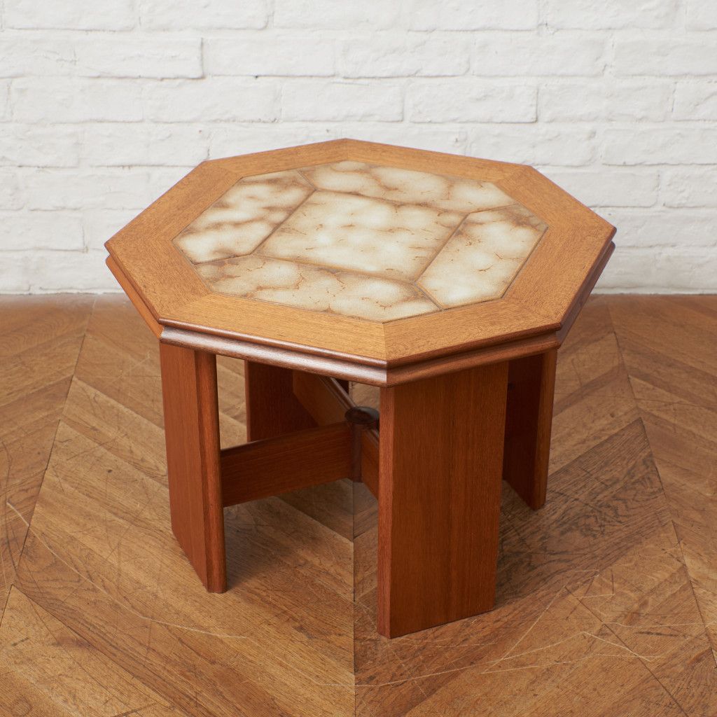 ヴィンテージ タイルトップ サイドテーブル