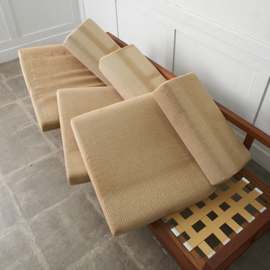 ヴィンテージ チーク材 3人掛けソファ