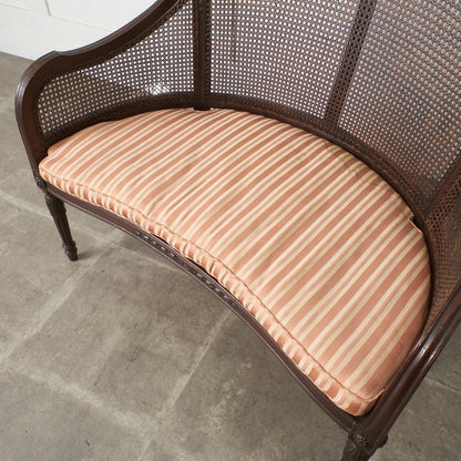 クラシック 籐張り 2人掛けチェア