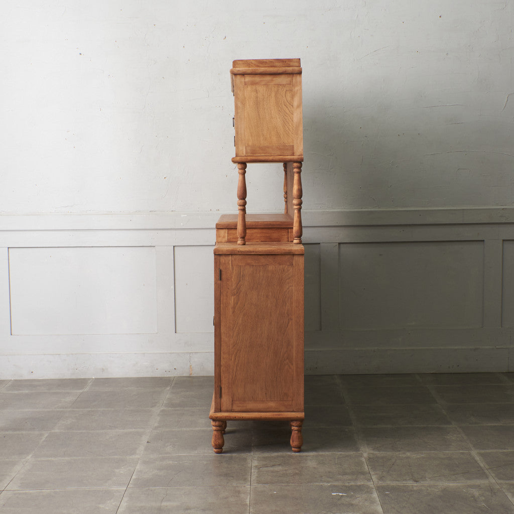 アンティーク ストリップド加工 ガラスキャビネット