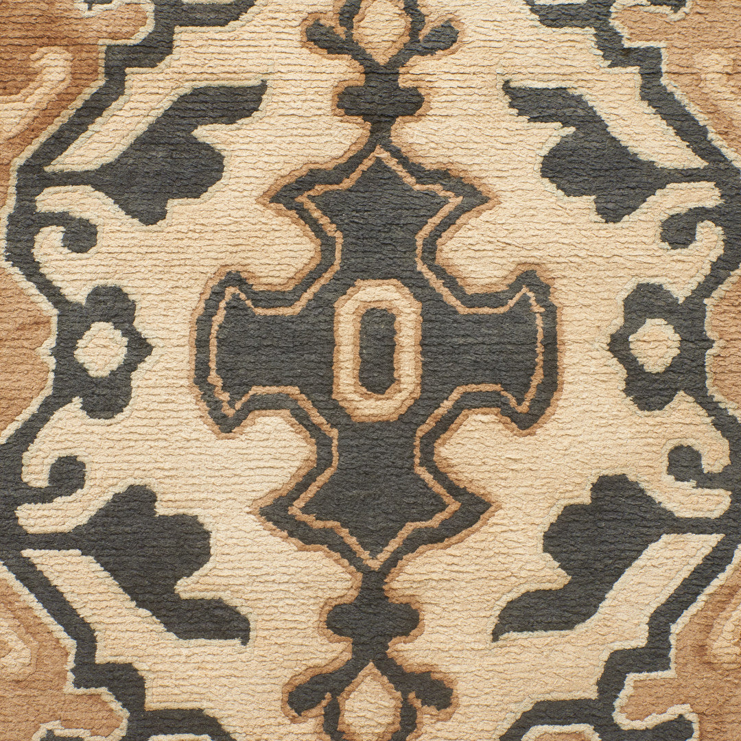 十字唐草 手織り 絨毯