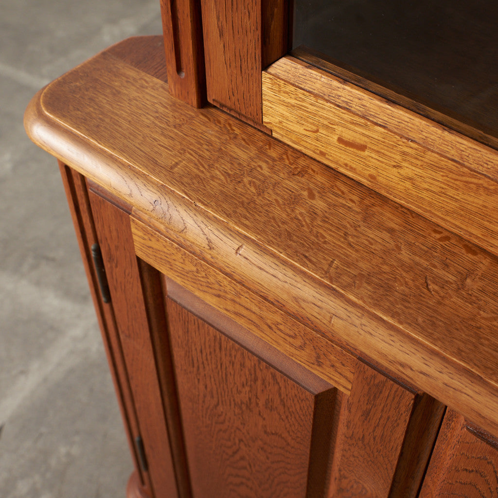 クラシック オーク材 コーナーキャビネット