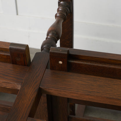 オーク材 アンティーク スタイル 2人掛けソファ