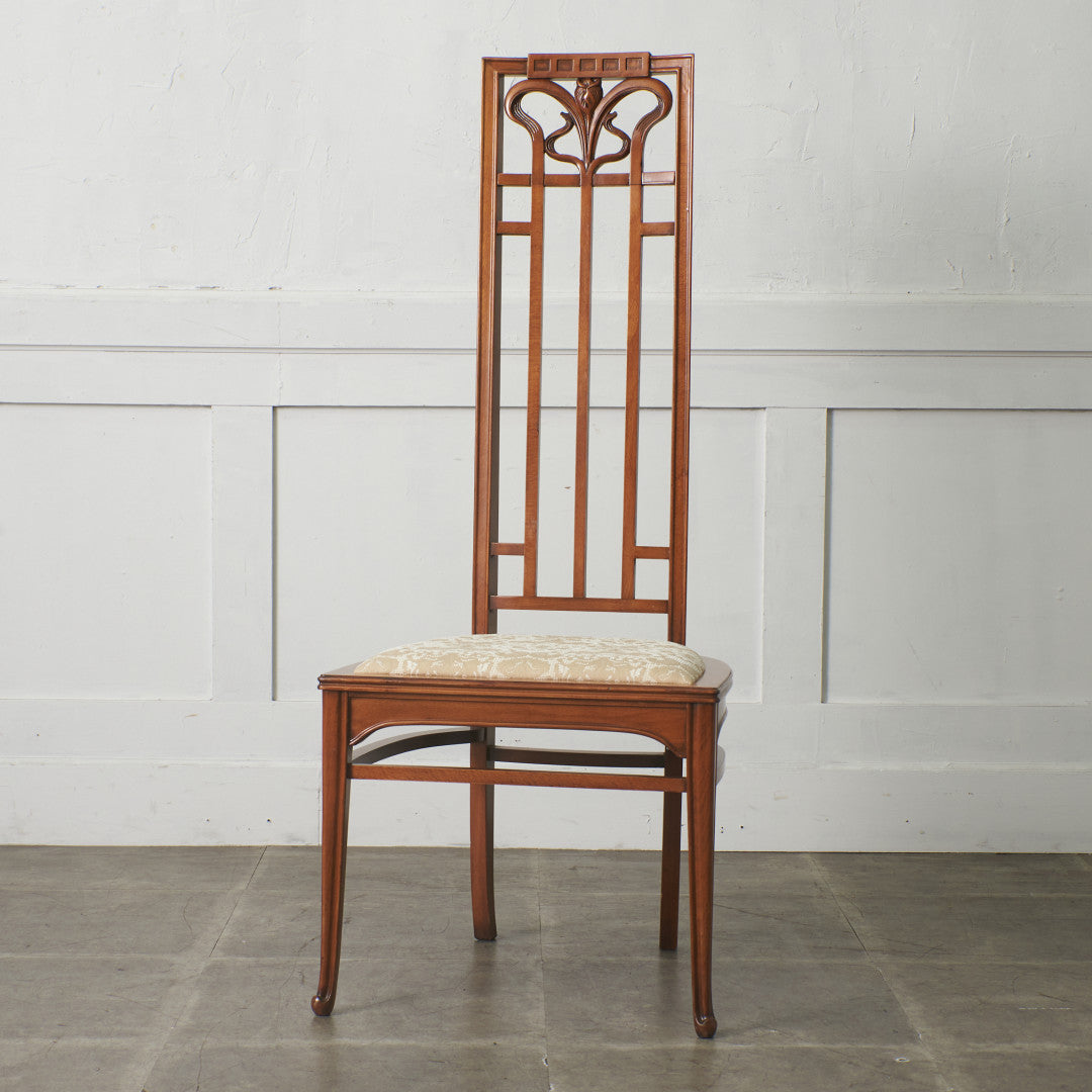 アールヌーボー ハイバックチェア / 張替済