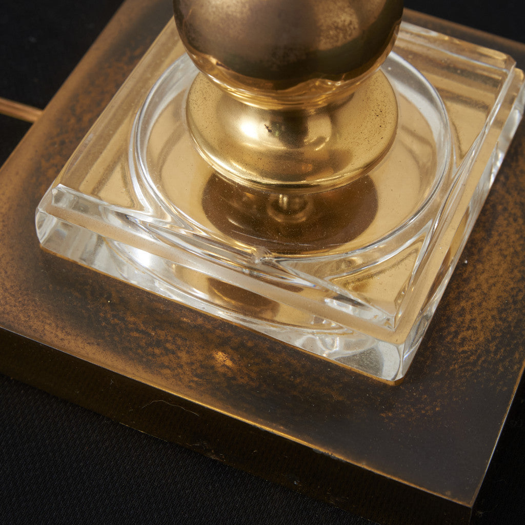 ハンガリー製 クリスタルガラス テーブルランプ