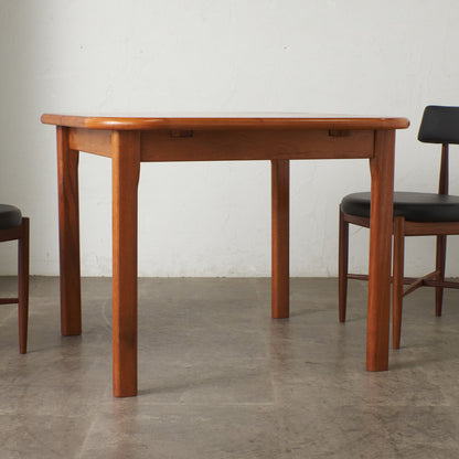 チーク材 エクステンションダイニングテーブル