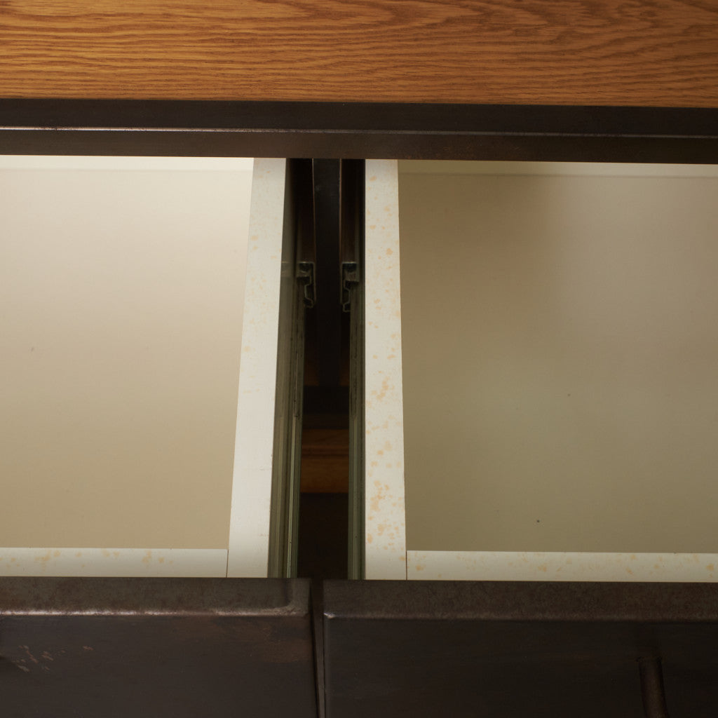 インダストリアル 金属x天然木 オープンシェルフ