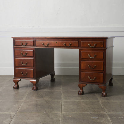 西欧アンティーク 両袖デスク