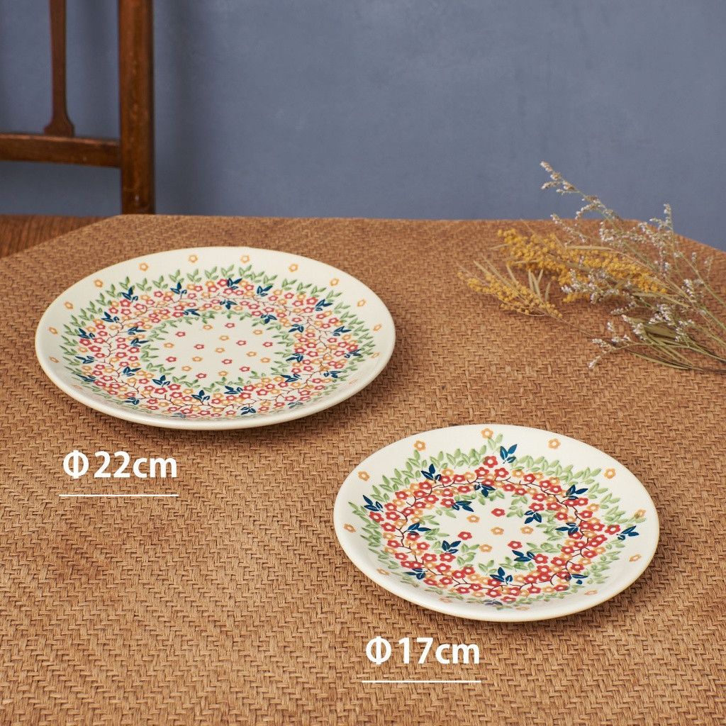ポーリッシュポタリー プレート リース 17cm